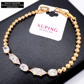 Браслет Xuping18K 0258 ( 18,5см+1,5см.)